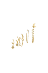 Celestial Earrings Set in Gold (Single or Set)