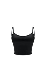 Backless Cropped Cami in Black (SAMPLE SALE)