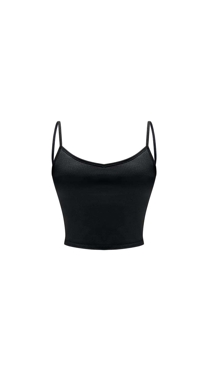 Backless Cropped Cami in Black (SAMPLE SALE)