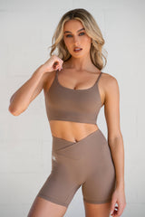 Sculpting Cropped Cami in Tan