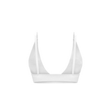 Women white triangle bikini bra for fitness and fashion. 