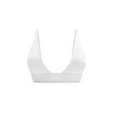 Women white triangle bikini bra for fitness and fashion. 