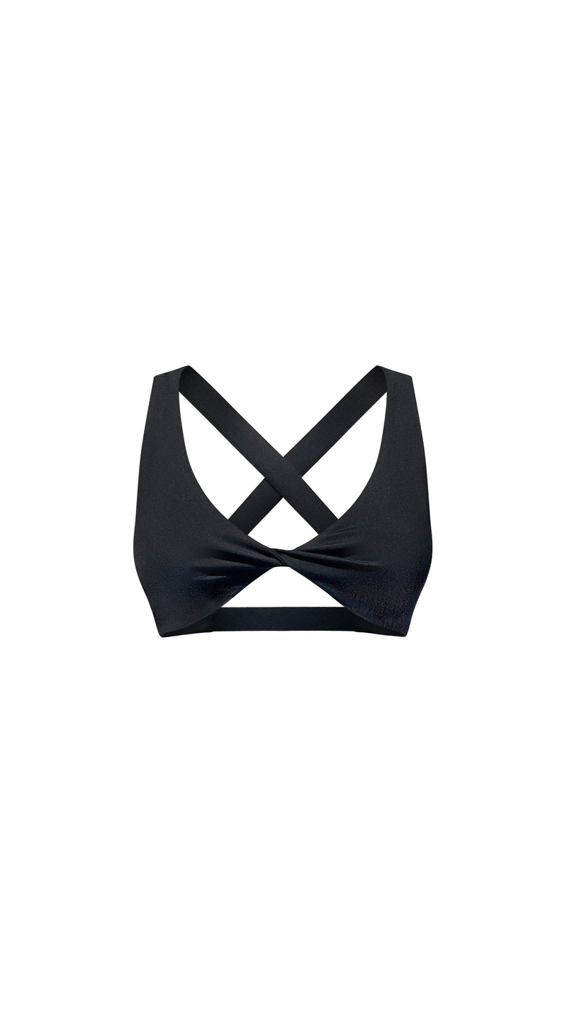 Classic Twist Bra in Black